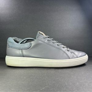 Ecco Men’s Soft 7 Dark Shadow Magnet Sneakers Gray Leather Size US 11-11.5 / 45
